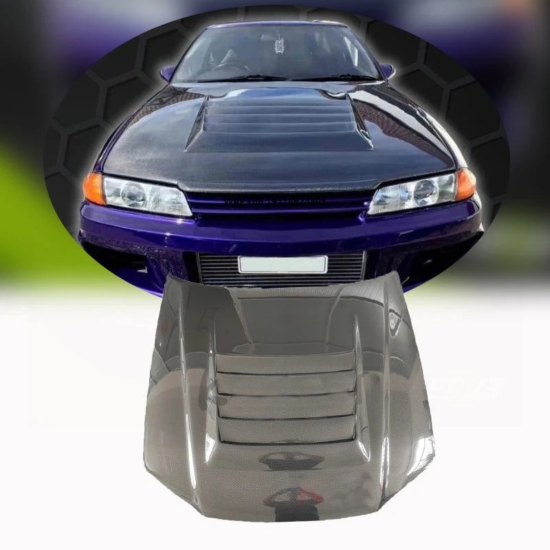 New Carbon Fiber Car Parts for 1989-1994  Skyline R32 GTR Nismo Hood Front Bonnet Hood Cover